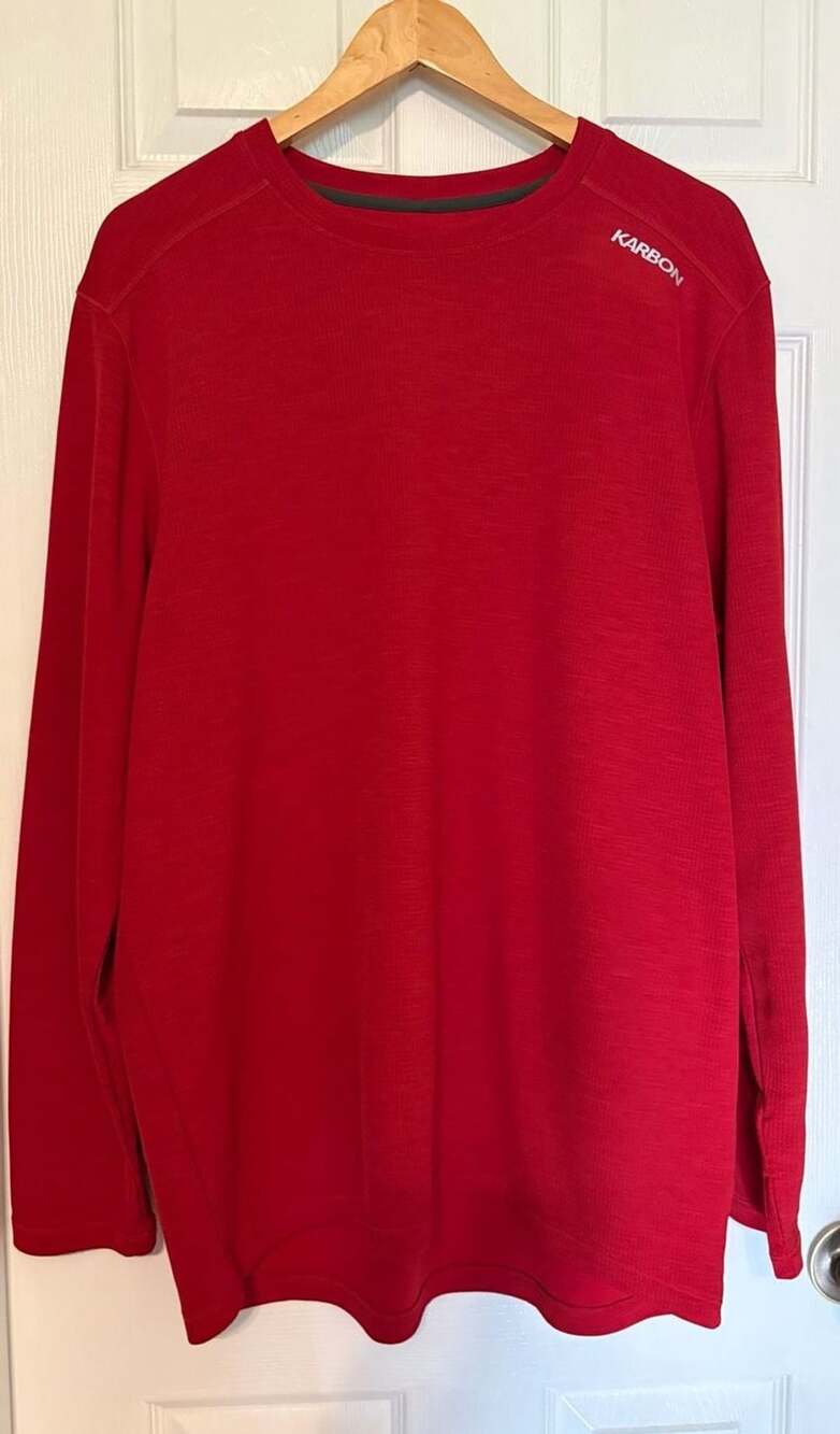 NWOT Karbon Men's Long-Sleeve Thermal Shirt Red XXL/TTG